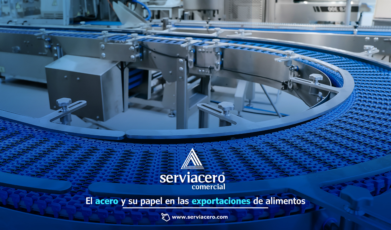 El acero en exportaciones de alimentos | Serviacero Comercial